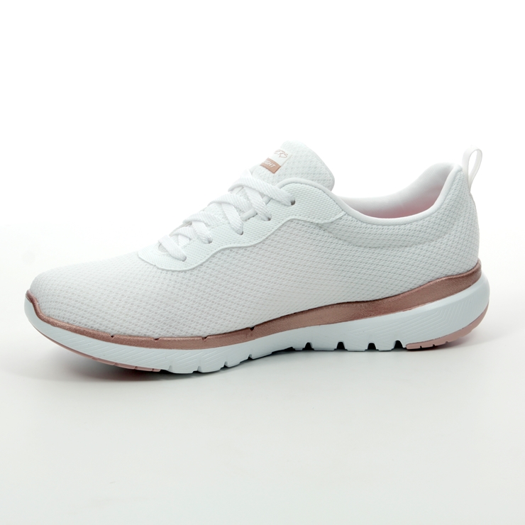 Skechers First Insight WTRG White Rose gold Womens trainers 13070