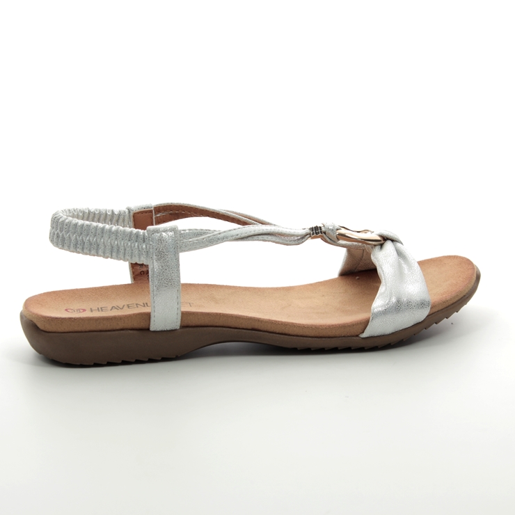 Heavenly Feet Campari 9115-01 Silver Flat Sandals