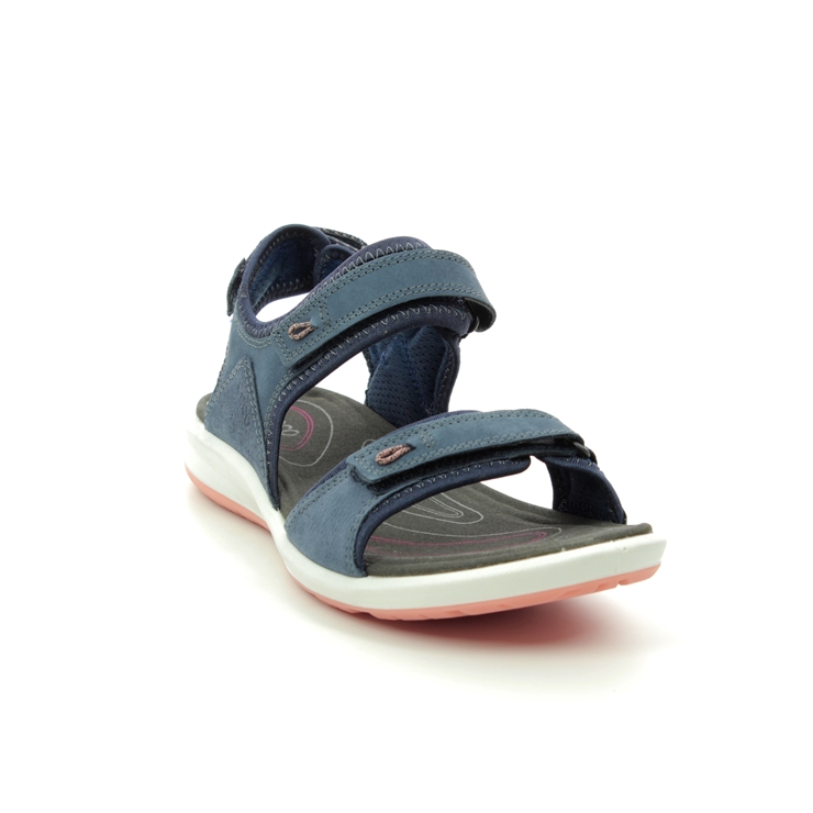 ECCO Cruise Ii Strap 821863-51353 Navy leather Walking Sandals