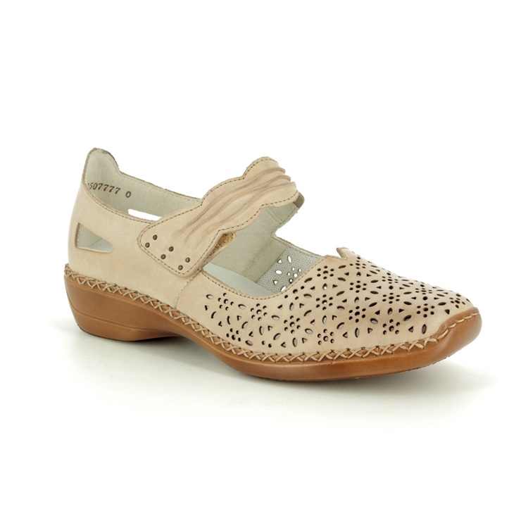 Rieker 413G7-60 Beige Mary Jane Shoes