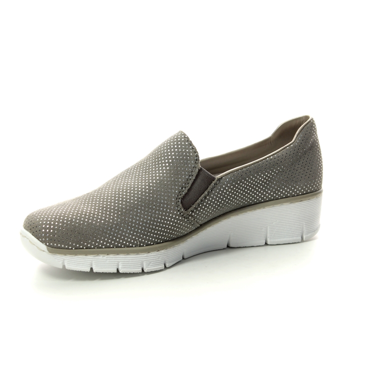 Rieker 53766-41 Light taupe Womens Comfort Slip On Shoes