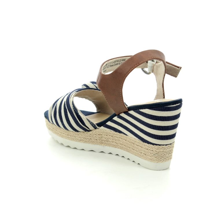 Marco Tozzi Tissabo Navy Womens Wedge Sandals 28706-22-890