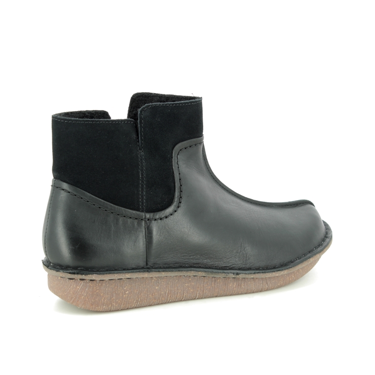 Clarks Funny Mid Black leather Womens Ankle Boots 4432-14D