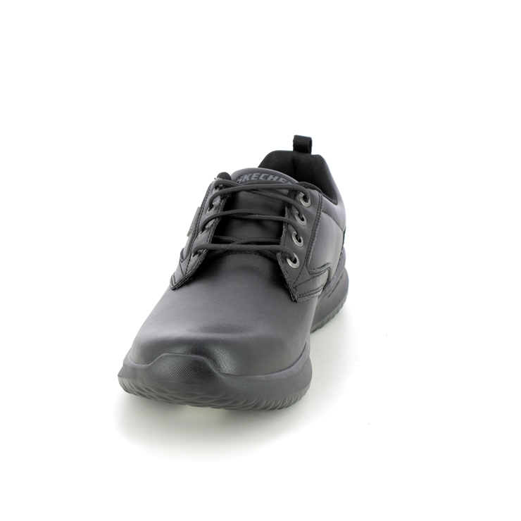 Skechers Delson Antigo Waterproof BBK Black Mens comfort shoes 65693