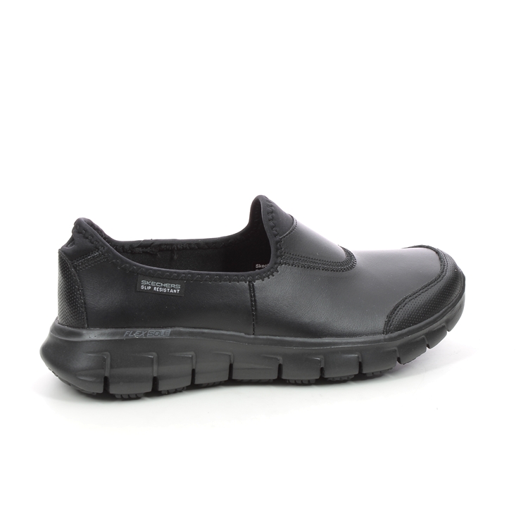 Skechers Safety Work Sure Track Slip Resistant BBK Black Womens ...