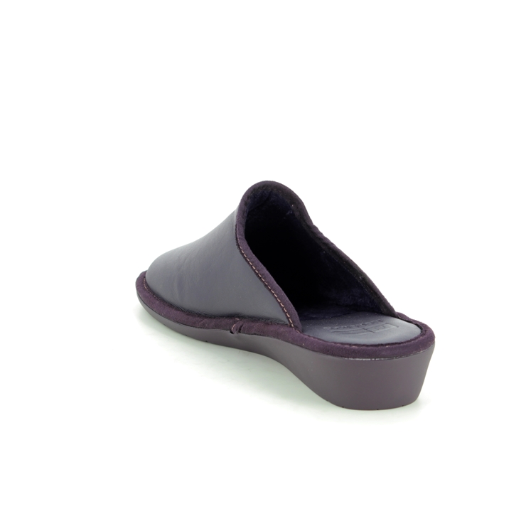 Nordikas Mulea 95 Purple Leather Womens slipper mules 347-8