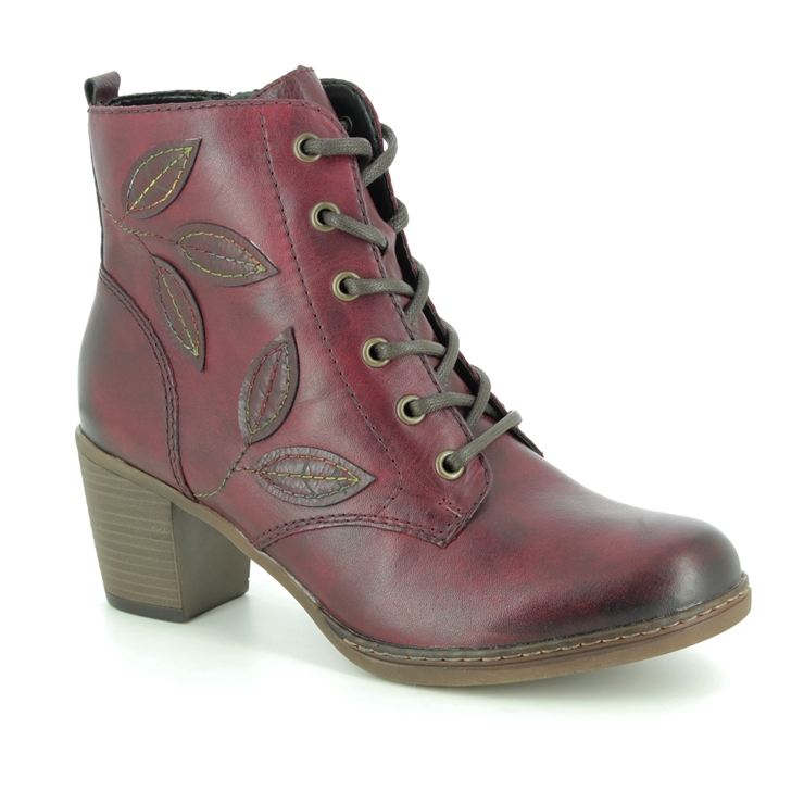 R4670-35 Wine leather ankle boots