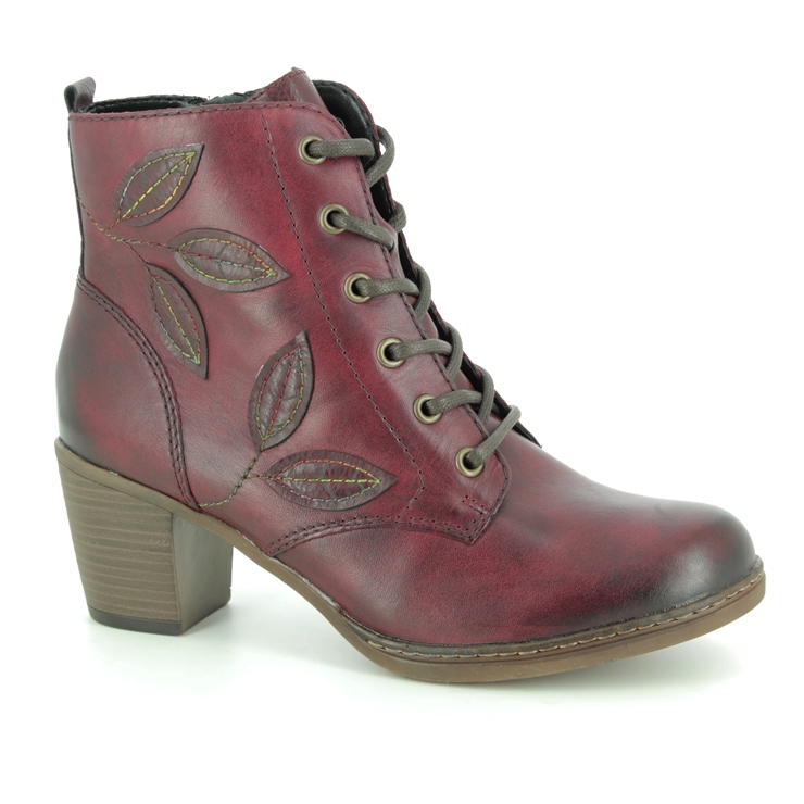 R4670-35 Wine leather ankle boots