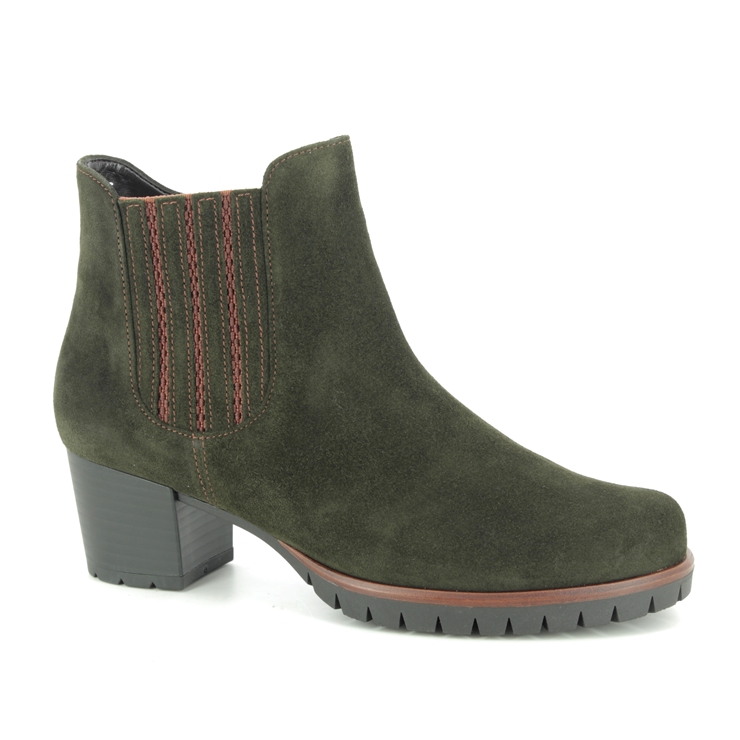 gabor green suede boots