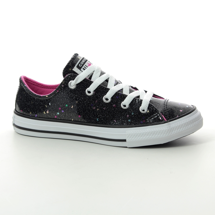 black glitter converse infant