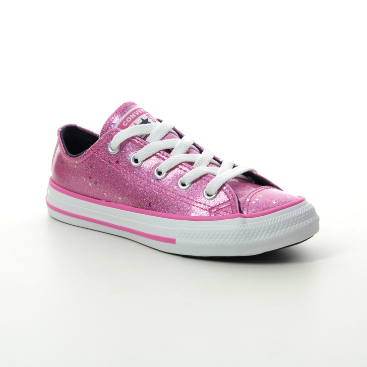 pale pink big eyelets glitter ox trainers