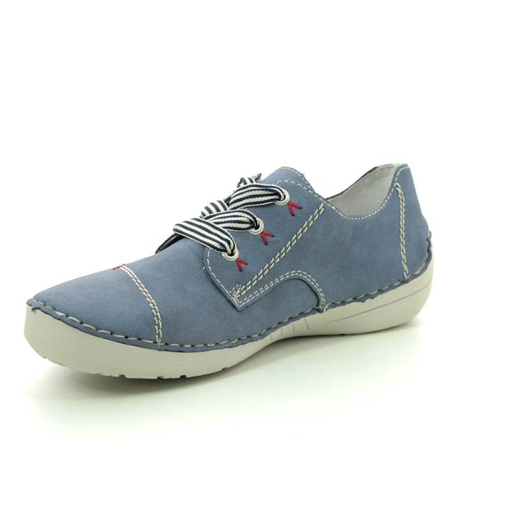 Rieker 52520-14 Blue lacing shoes