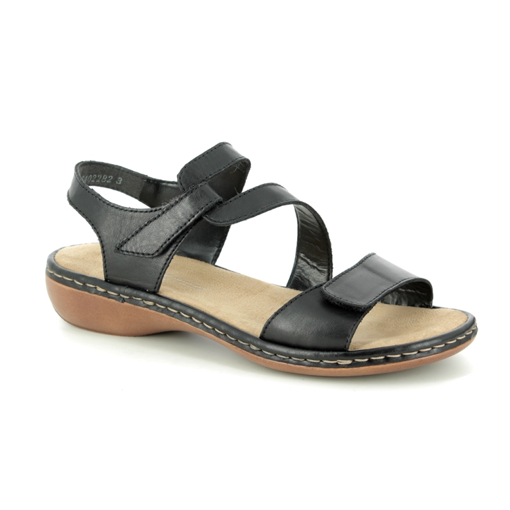 Rieker 659C7-00 Black Womens Comfortable Sandals