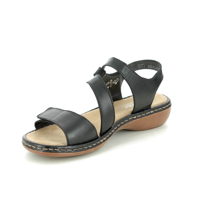 Rieker 659C7-00 Black Womens Comfortable Sandals