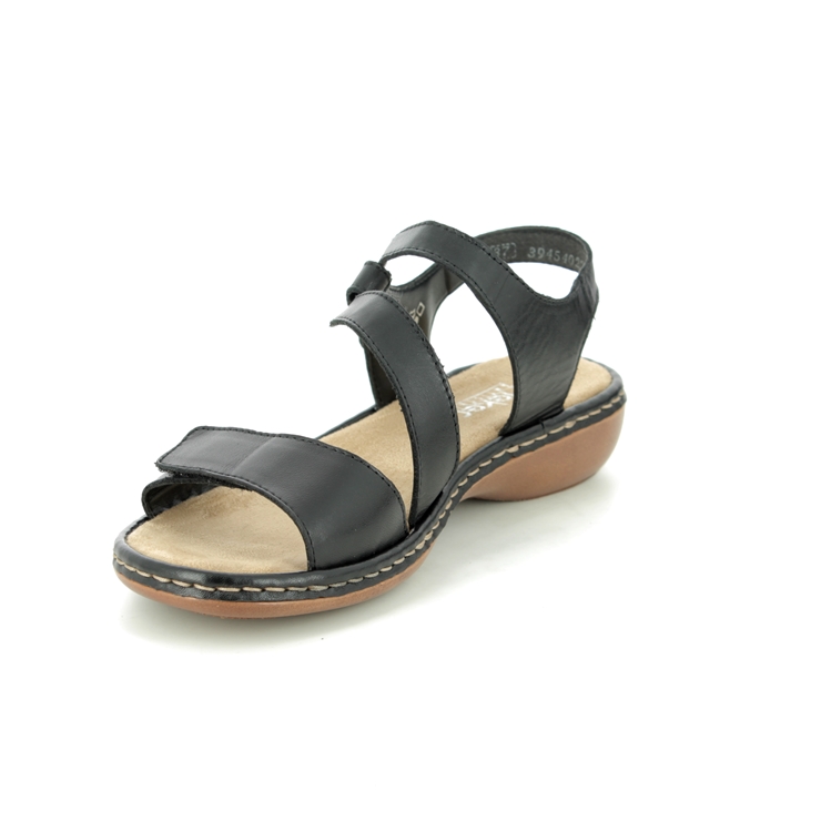 Rieker 659C7-00 Black Womens Comfortable Sandals