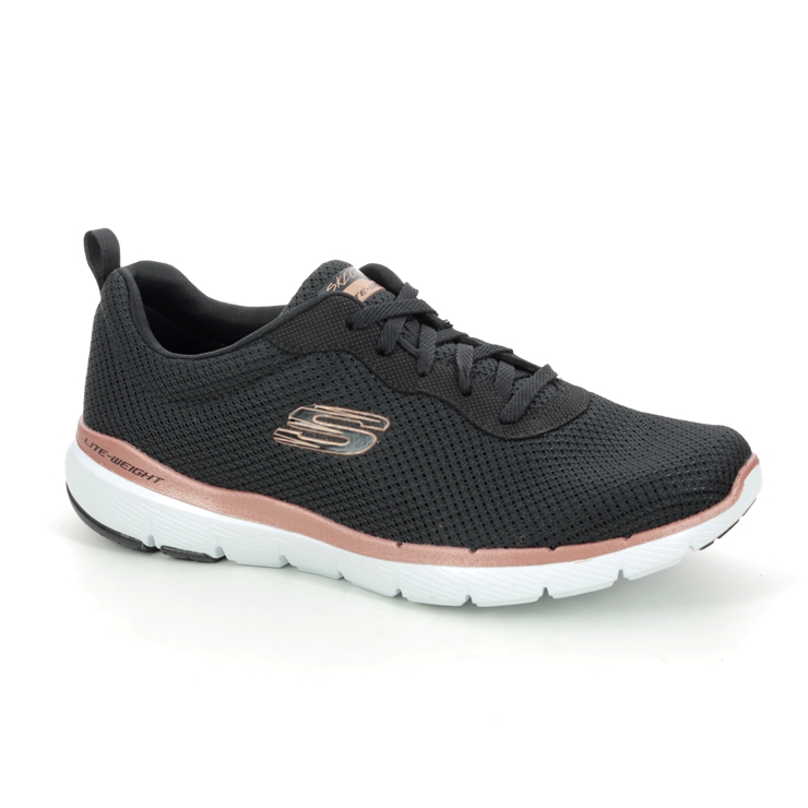 Skechers First Insight 13070 BKRG Black Rose Gold trainers