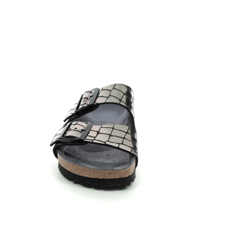  Birkenstock  Arizona Ladies 1016045 Black croc  Slide Sandals