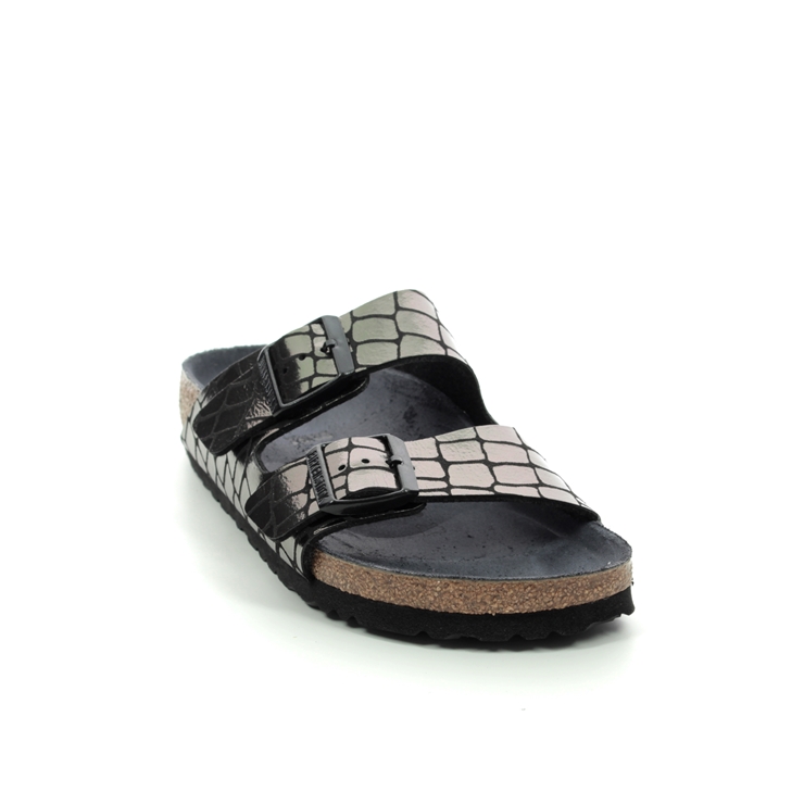  Birkenstock  Arizona Ladies 1016045 Black croc  Slide Sandals