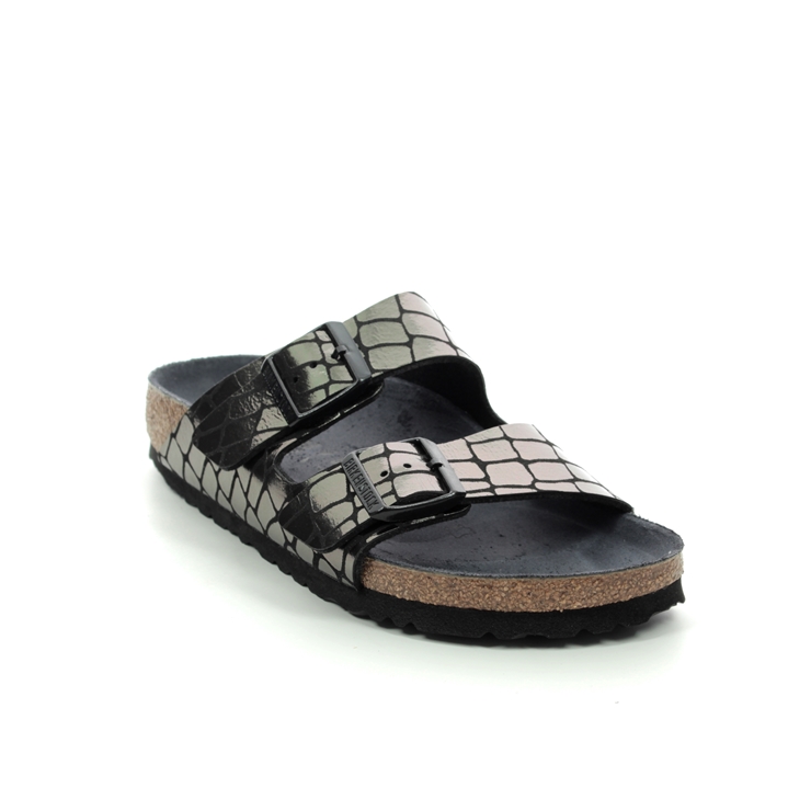  Birkenstock  Arizona Ladies 1016045 Black croc  Slide Sandals