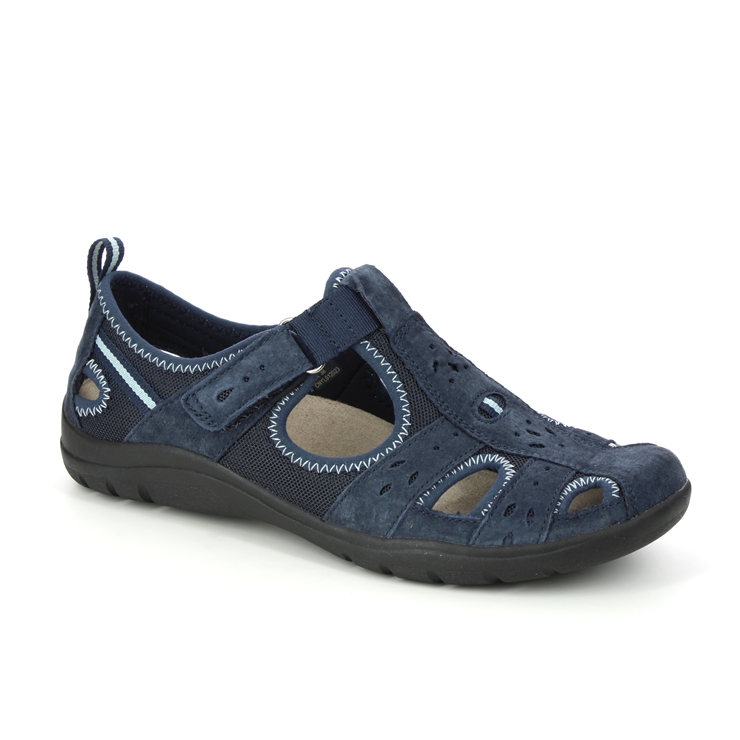 Earth Spirit Cleveland 01 Navy Suede Womens Closed Toe Sandals