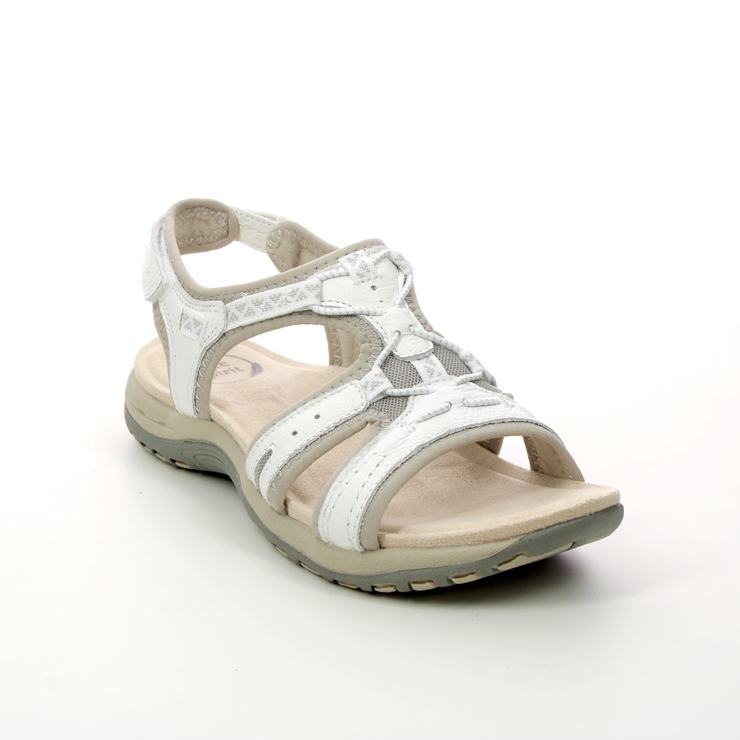 Earth Spirit Fairmount White Leather Womens Walking Sandals 40530-61