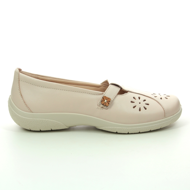 Hotter Nirvana E Fit 0102-53 Beige leather Comfort Slip On Shoes