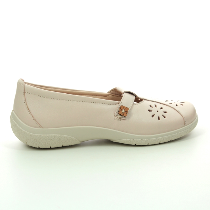 Hotter Nirvana E Fit 0102-53 Beige leather Comfort Slip On Shoes