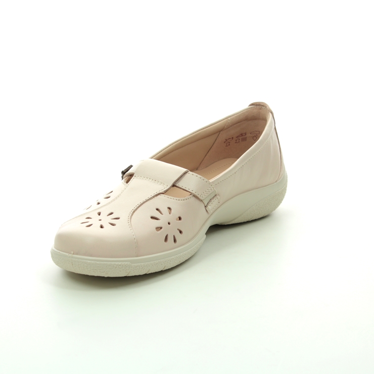 Hotter Nirvana E Fit 0102-53 Beige leather Comfort Slip On Shoes