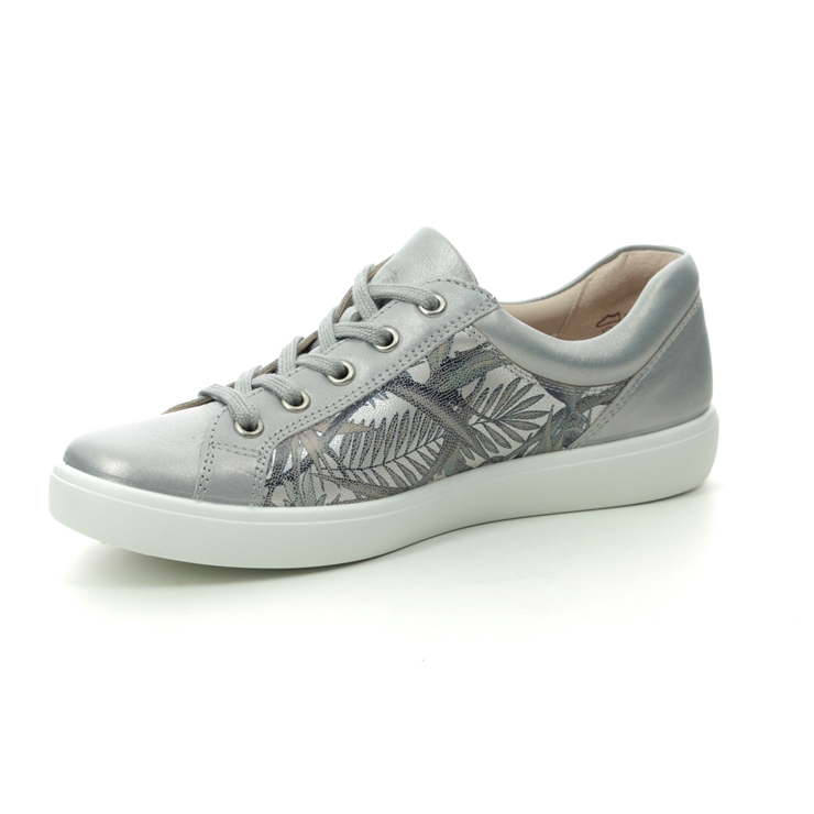 Hotter Chase E Fit 0111-01 Silver Leather lacing shoes