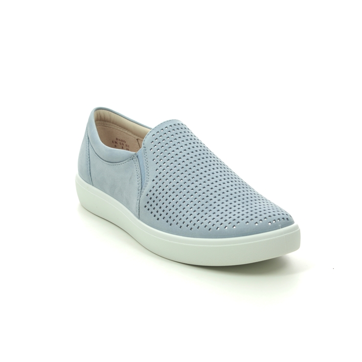 Hotter Daisy E Fit 0112-71 Pale blue Comfort Slip On Shoes