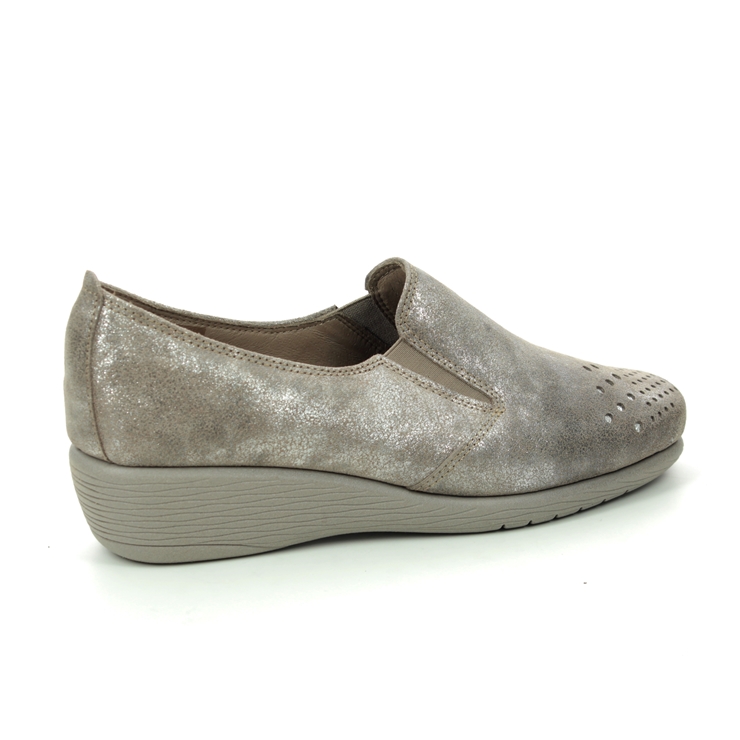 Flex and Go Dory ST0526-09 Taupe leather Comfort Slip On Shoes