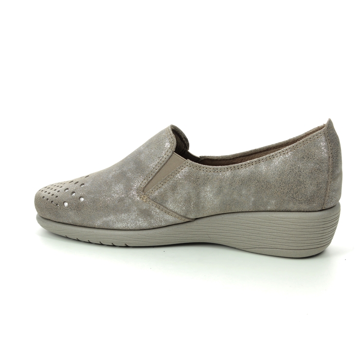 Flex and Go Dory ST0526-09 Taupe leather Comfort Slip On Shoes