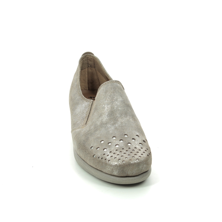Flex and Go Dory ST0526-09 Taupe leather Comfort Slip On Shoes