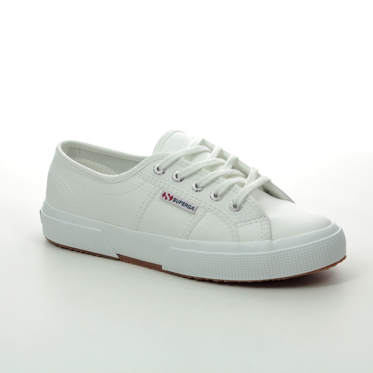 superga navy leather trainers