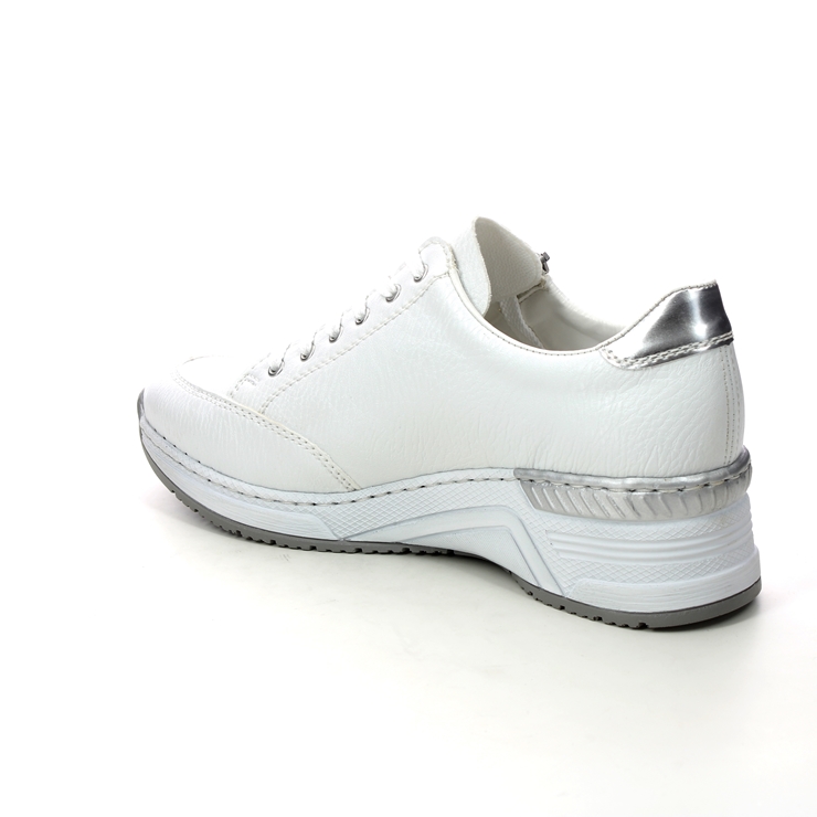 Rieker N4322-80 White Womens lacing shoes