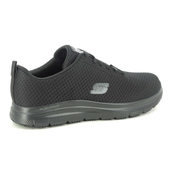 Skechers Work Advant Slip Resistant BLK Black Mens Work Shoes 77125EC