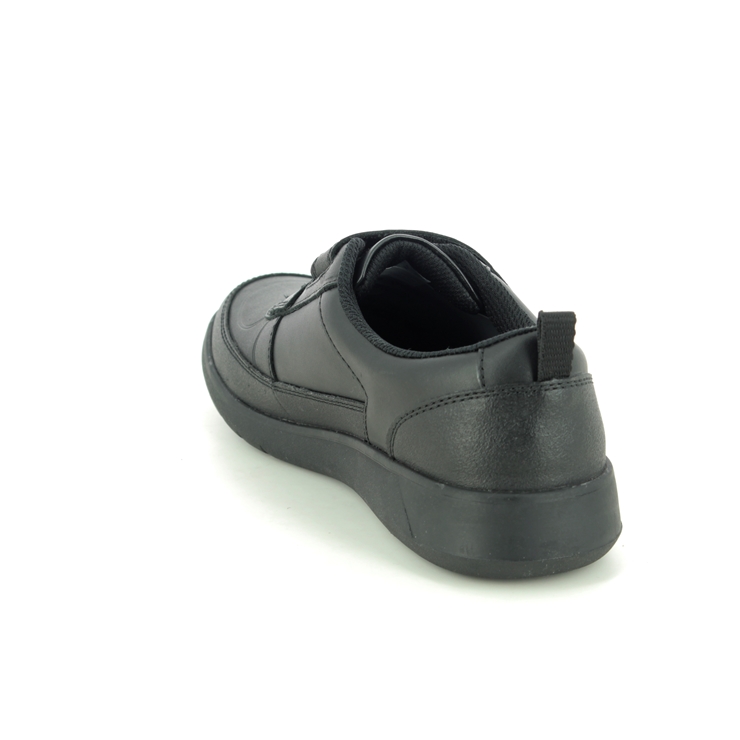Clarks Scape Flare Y Black leather Kids Boys Shoes 4940-97G