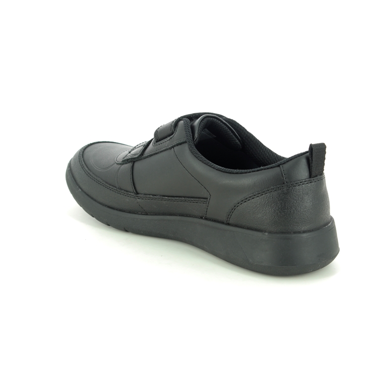 Clarks Scape Flare Y Black leather Kids Boys Shoes 4940-98H