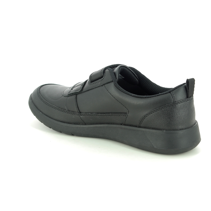 Clarks Scape Flare Y Black leather Kids Boys Shoes 4940-98H