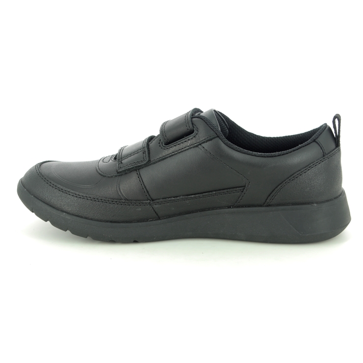 Clarks Scape Flare Y Black leather Kids Boys Shoes 4940-98H