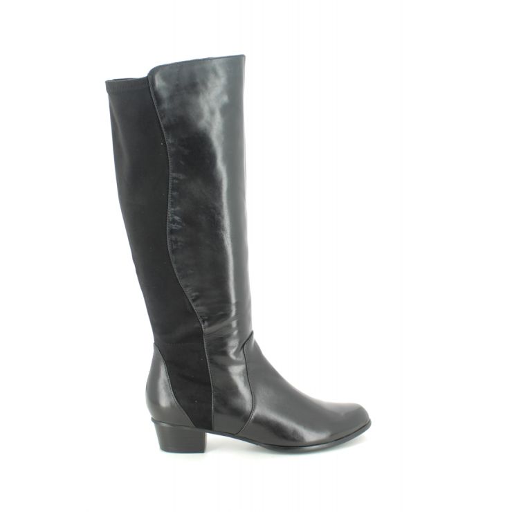 Regarde le Ciel Stefany 274 0274-3761 Black leather knee-high boots