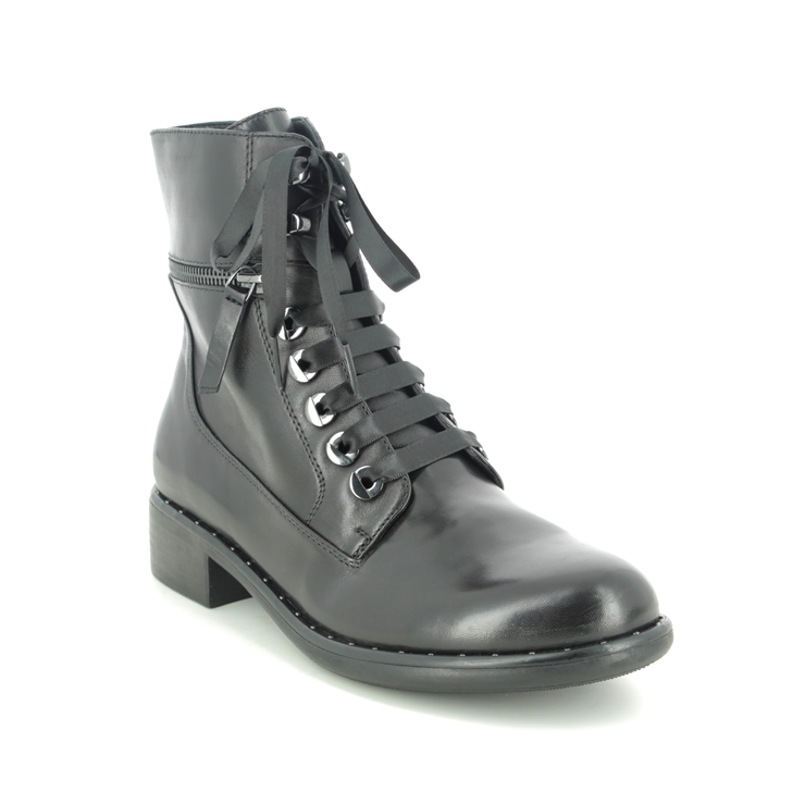 Regarde le Ciel Roxana 04 Black leather Womens Lace Up Boots 2604-2695