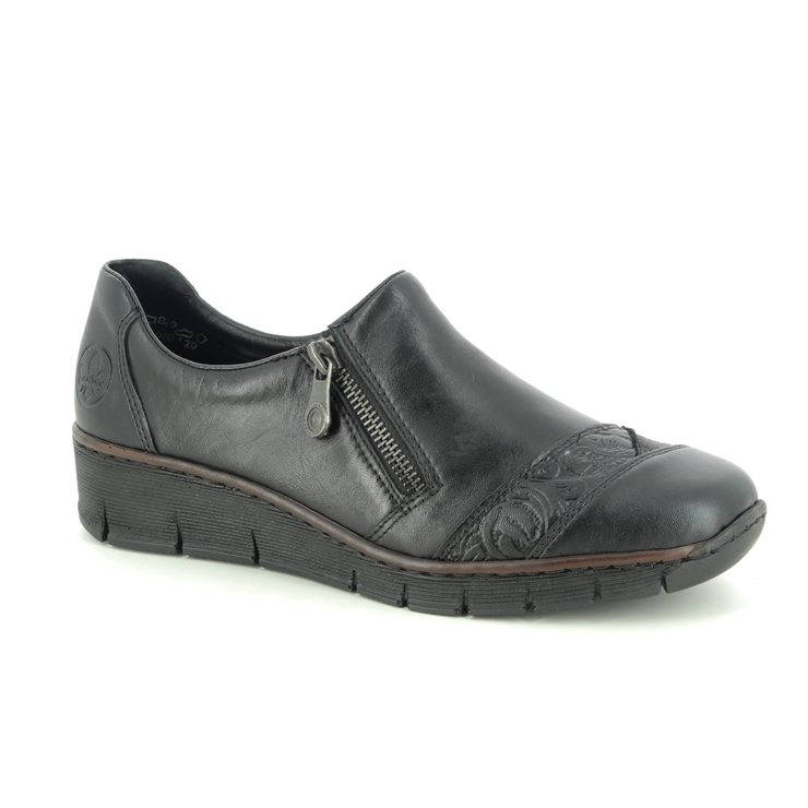 Rieker 53761-00 leather Comfort Slip On Shoes