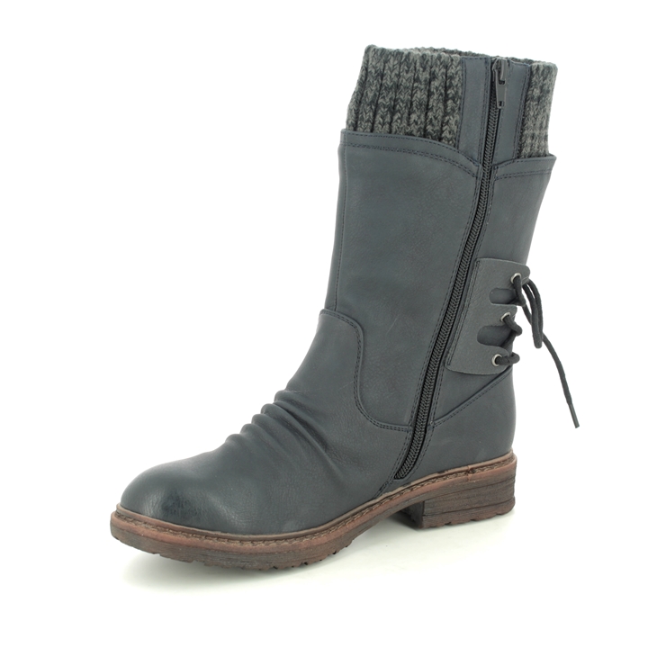 Rieker 94750-14 Navy Mid Calf Boots