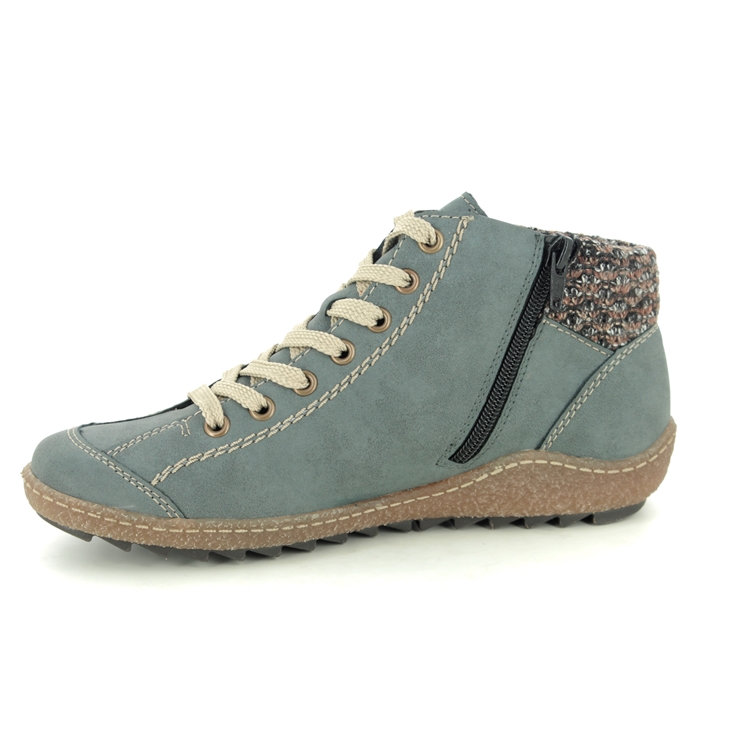 Rieker L7543-14 Denim blue Lace Up Boots