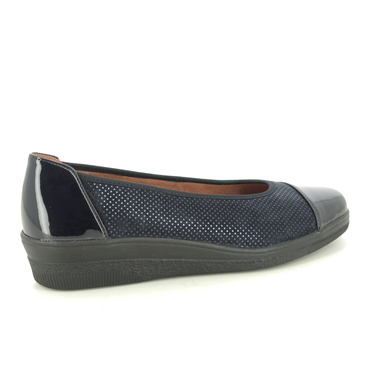 Gabor Petunia Navy patent Womens Comfort Slip On Shoes 06.402.86