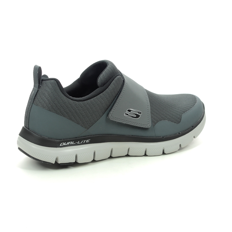 Skechers Gurn Grey Velcro trainers 52183 CCBK