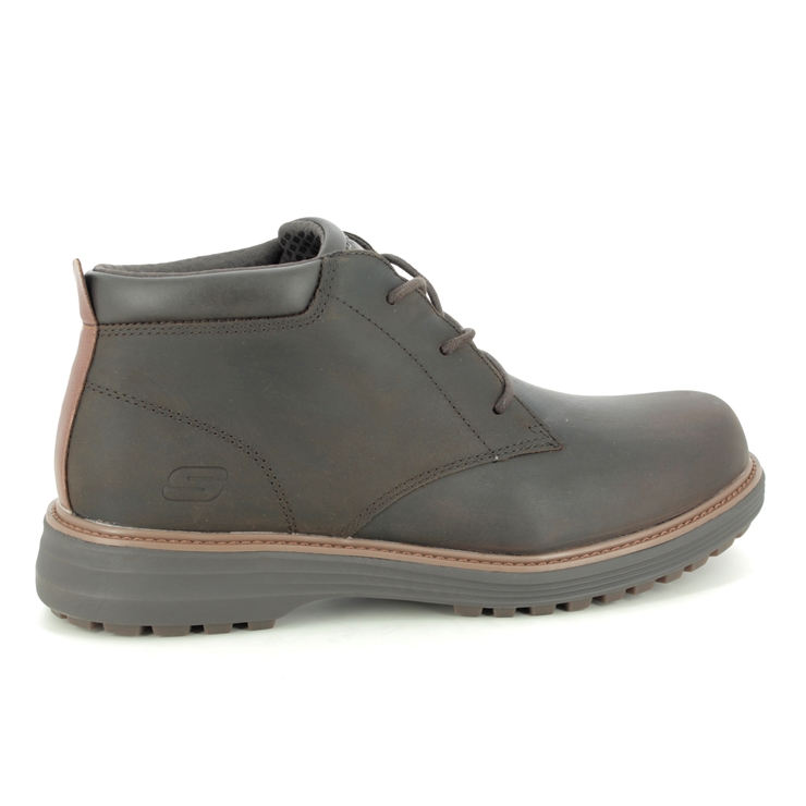 Skechers Wenson Osteno CHOC Chocolate brown Mens boots 204266
