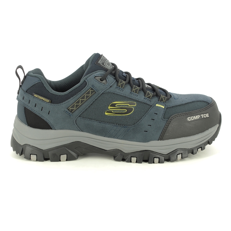 skechers greetah unisex navy lace up safety shoe