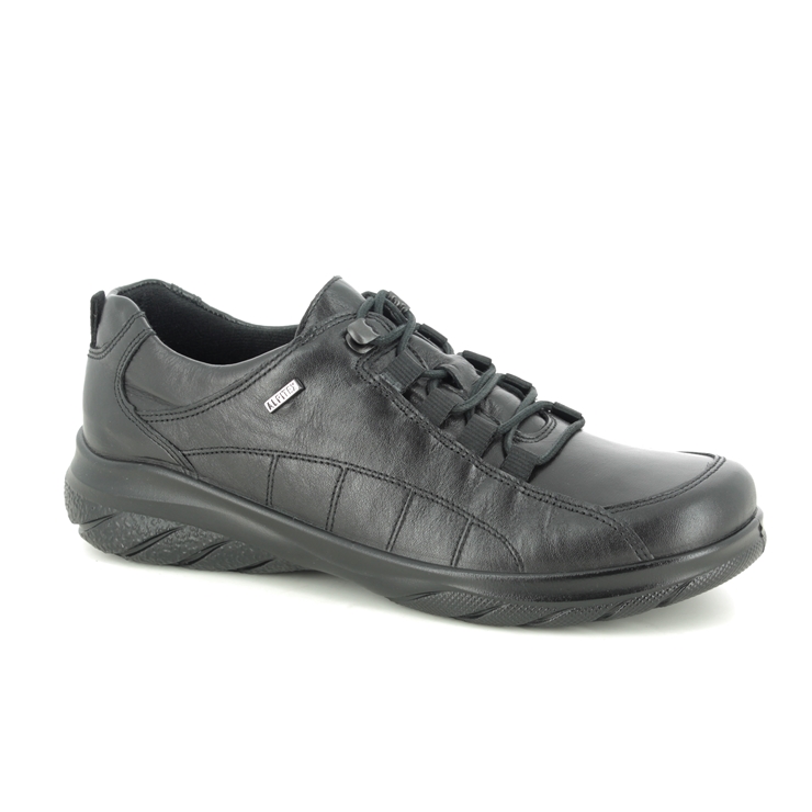 Alpina Royal G Tex Black leather Womens lacing shoes 0R82-1